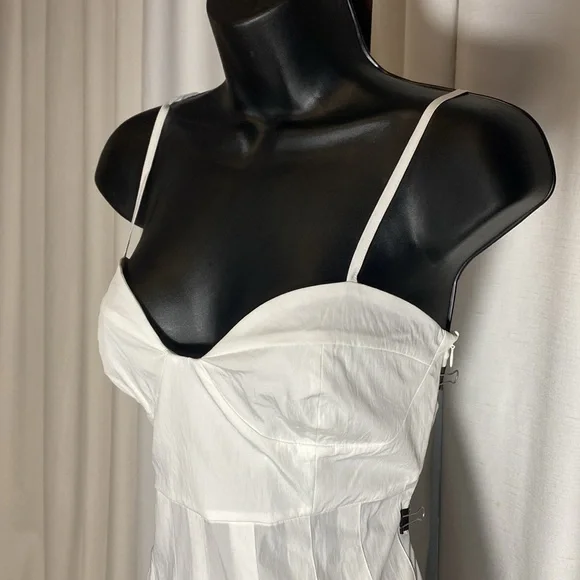 ZARA Dress Maxi Corset Style Bohemian White Summer Vacation - Picture 9 of 15